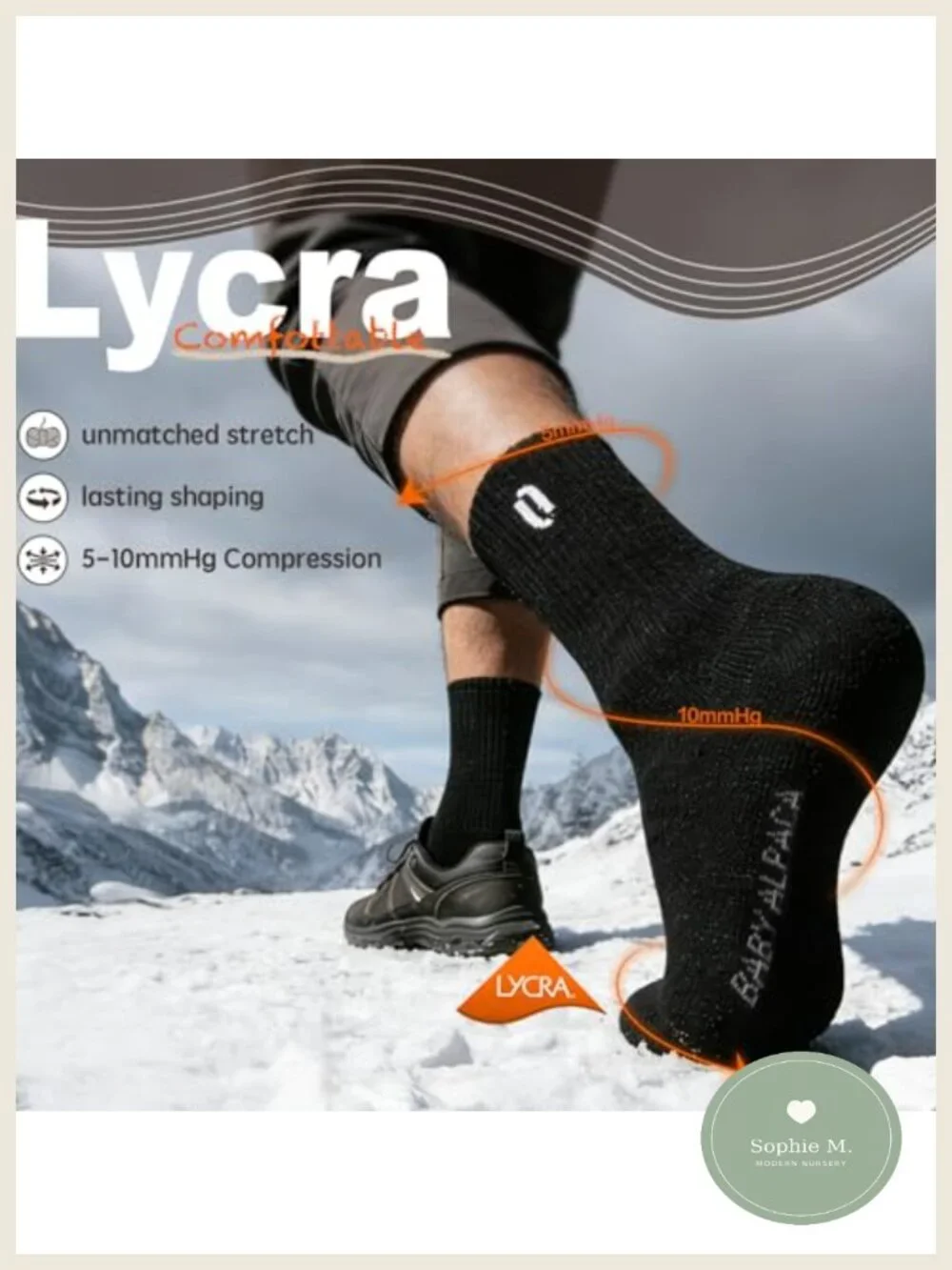 Premium Alpaca Wool Socks Heavyweight Thermal Boot Socks Unisex Hiking